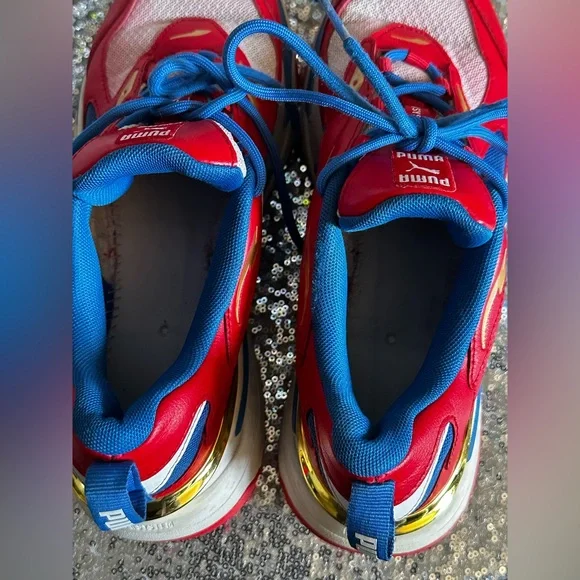 Puma RsFast Dynamic Red and Blue Athletic Men Sneakers Shoes Size 9.5 - Picture 9 of 16